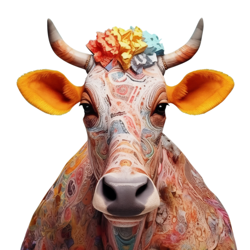 decorative cow